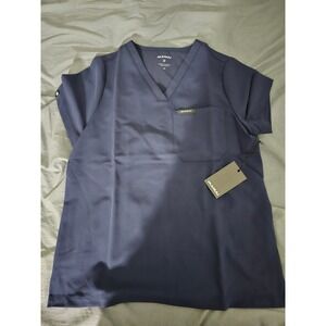 Jaanuu Women's Navy Top and Scrub Jogger Pant Set - Size S